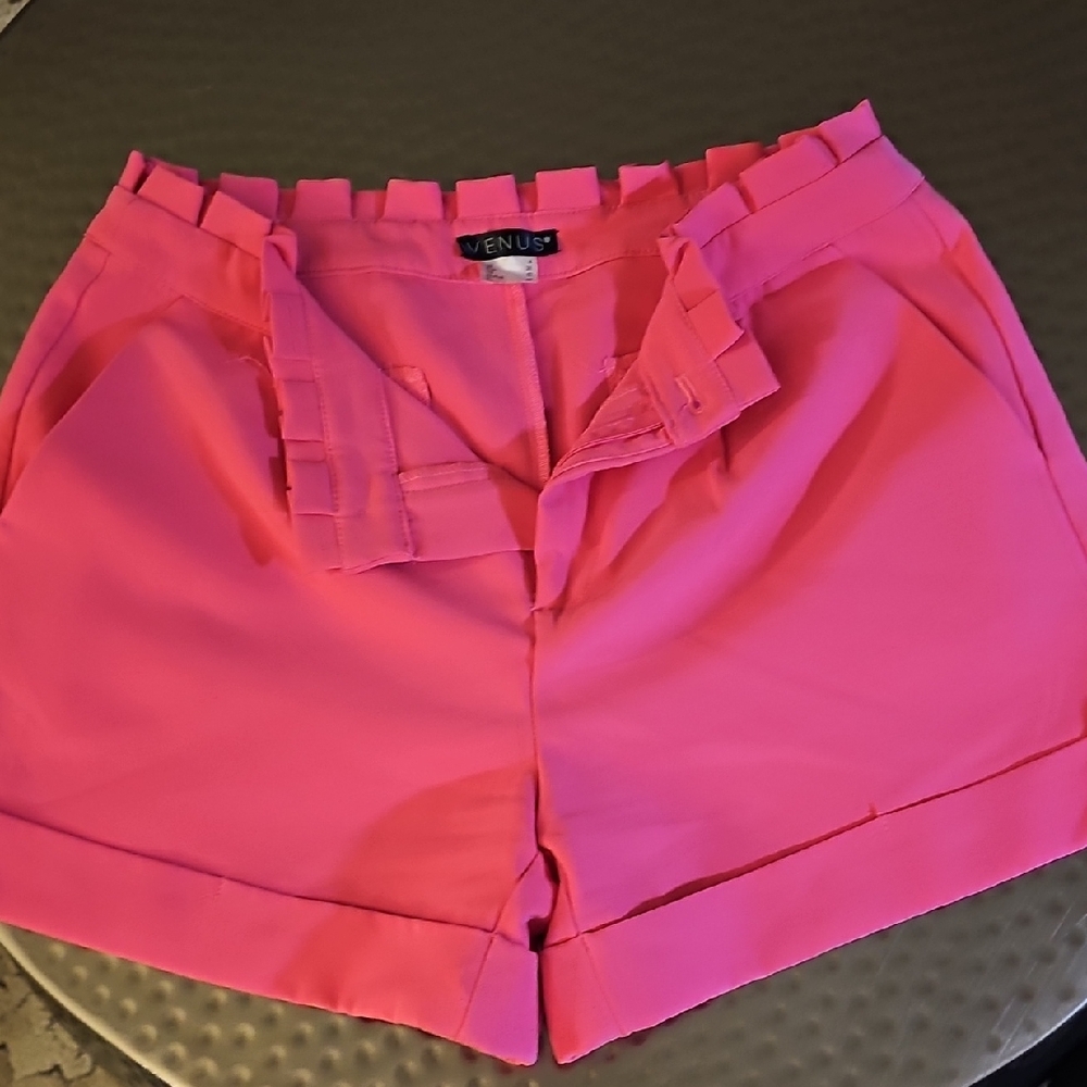 VENUS Bright Pink High Waist Women's Shorts
